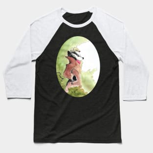 Mr Badger watercolour 24/04/23 - book inspired designs Baseball T-Shirt